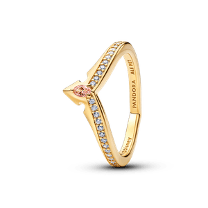 Anel Dourado Disney Princesa Aurora Bela Adormecida